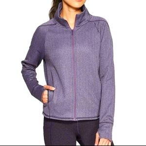 Women's c9 Champion Training Herringbone Fleece Full Zip Track Jacket Purple